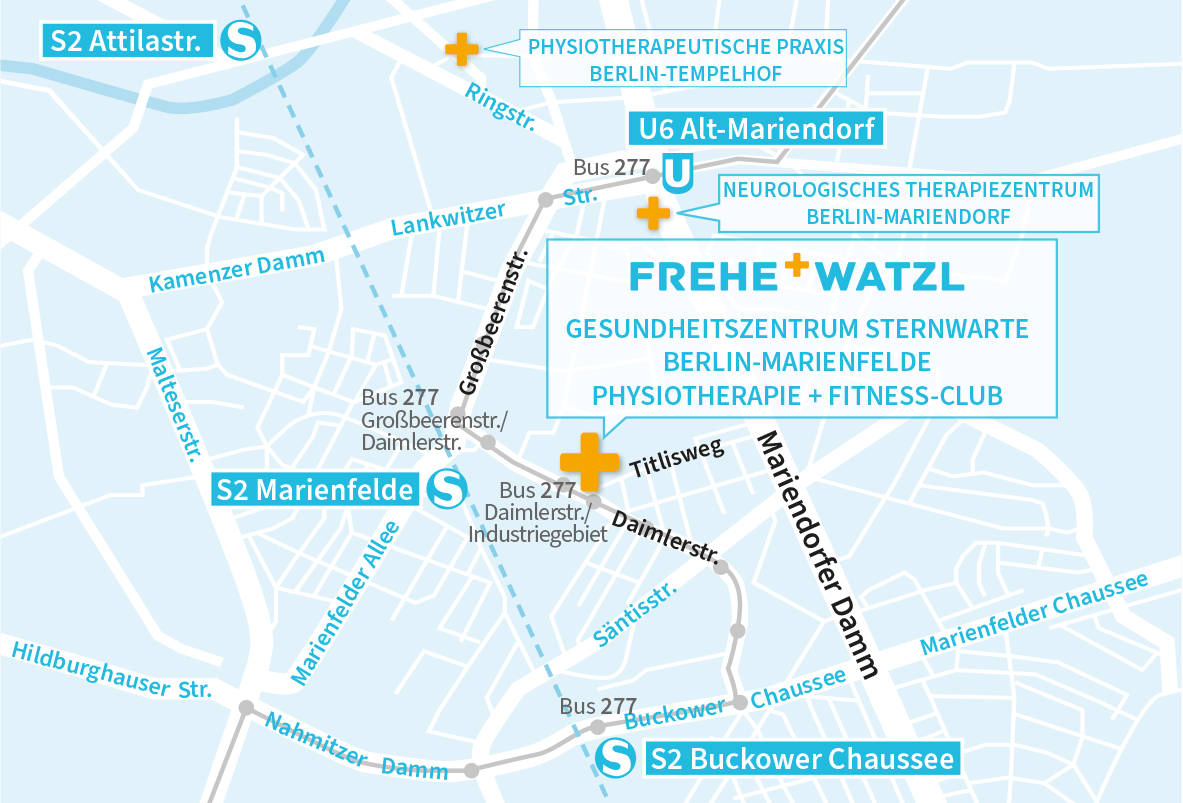 Lageplan Frehe + Watzl Fitness-Club